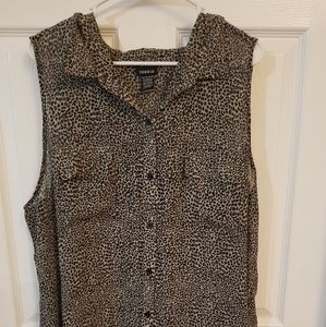 Cheetah Print Blouse